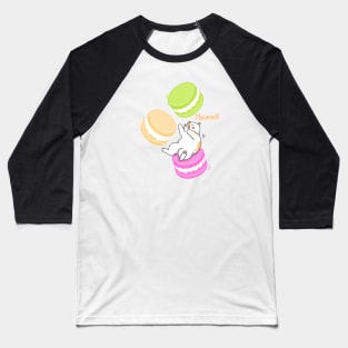 Cat and Macaron Baseball T-Shirt